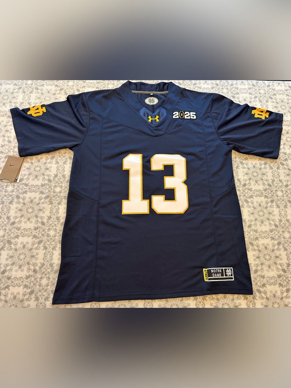 Under armour Notre Dame Riley Leonard Jersey mens Large  NWT